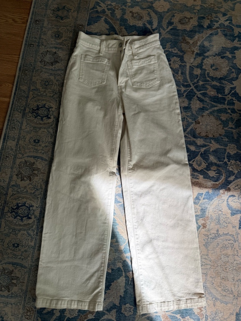Madewell Off-White Straight Leg Jeans